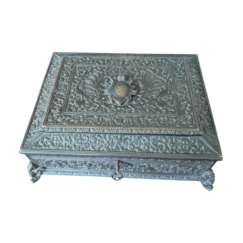  Bronze jewelry box - Neo-Renaissance style, late 19th century