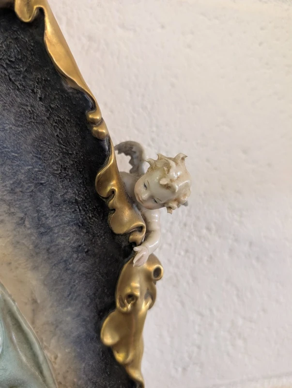 Vierge à l'enfant avec des anges - céramique de Giuseppe Cappe - années 1950