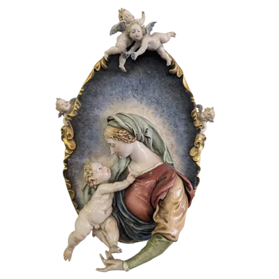 Madonna and Child with Angels - pottery by Giuseppe Cappe - 1950s