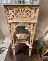 RARE WOODEN FRETWORK COFFEE TABLE COMPANY AMATI TORINO ANTIQUE