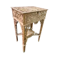 RARE WOODEN FRETWORK COFFEE TABLE COMPANY AMATI TORINO ANTIQUE