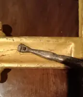 Antique large gilded wooden crucifix with christ 18th century italy