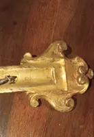 Antique large gilded wooden crucifix with christ 18th century italy