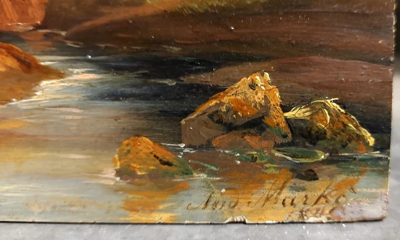 Finest and elegant oil painting on panel , Andrea Markò