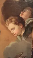 Peinture à l'huile ancienne sur toile École toscane San Luigi Gonzaga