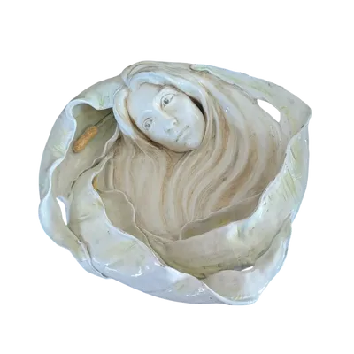 Large Art Nouveau centerpiece in glazed ceramic - Manifattura Quaglino Poggi, Albisola
