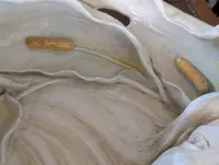 Large Art Nouveau centerpiece in glazed ceramic - Manifattura Quaglino Poggi, Albisola