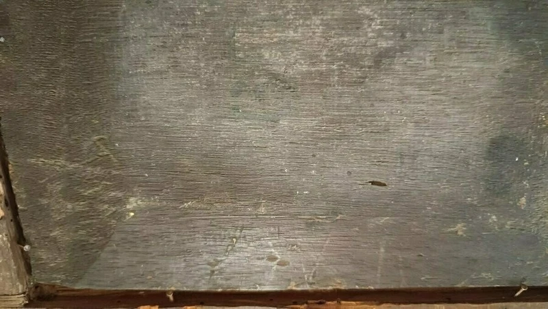 Paire de peintures anciennes sur bois, paysage bucolique