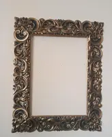 Grand cadre antique laqué et doré 19e siècle Italie