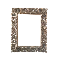 Grand cadre antique laqué et doré 19e siècle Italie