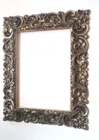 Grand cadre antique laqué et doré 19e siècle Italie