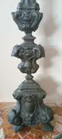 Antique silvered copper sheet candlestick 18th century Italy