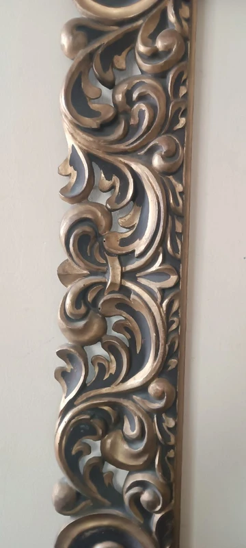 Large Antique lacquered and gilded frame Italy 19th century