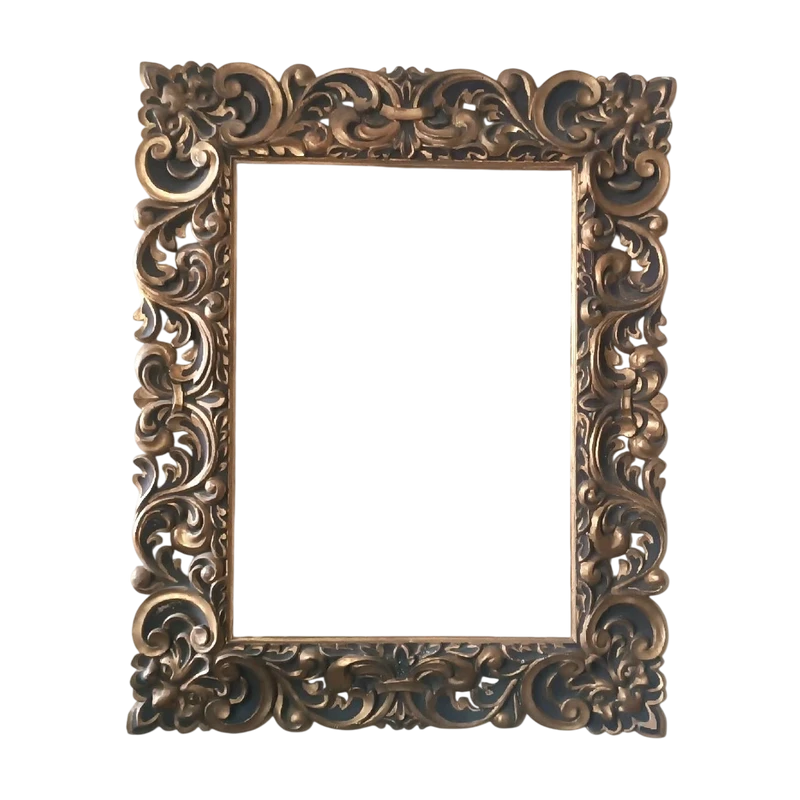 Large Antique lacquered and gilded frame Italy 19th century