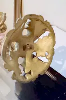 Large pair of gilded bronze candlesticks 19th century