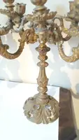 Large pair of gilded bronze candlesticks 19th century