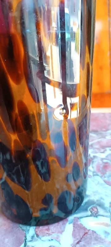 Vaso in vetro di Murano maculato, anni '70