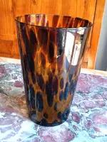 Vaso in vetro di Murano maculato, anni '70