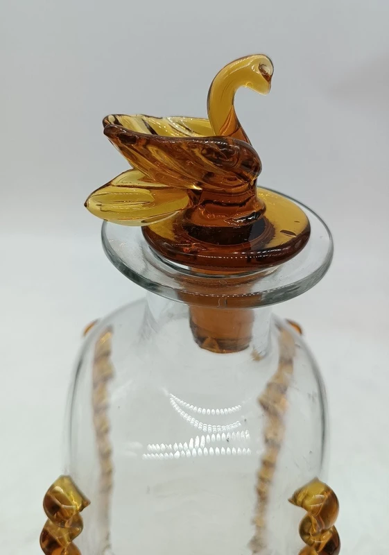 bottiglia vetro murano prima meta' del 900