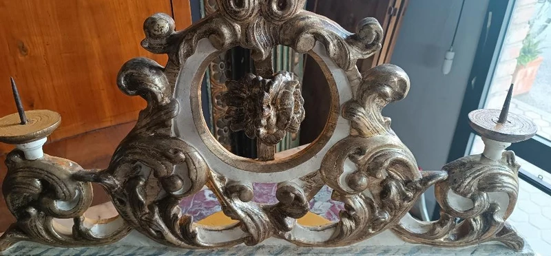 Antico trittico candelieri toscana XVIII secolo