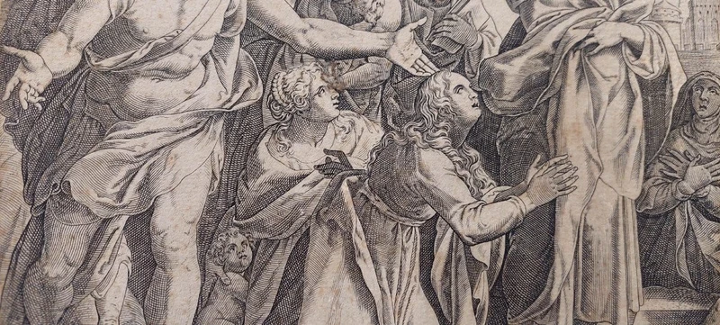 résurrection de lazare gravure christoforo bianco Rome 1597