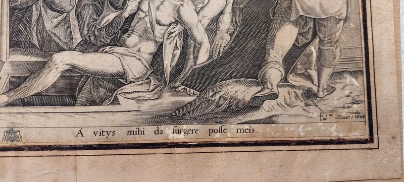 résurrection de lazare gravure christoforo bianco Rome 1597