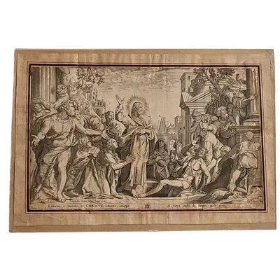résurrection de lazare gravure christoforo bianco Rome 1597