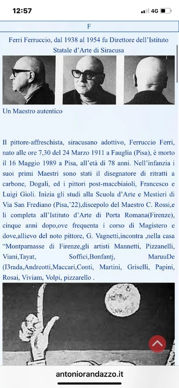 GRANDE HUILE SUR TABLE FERRUCCIO FERRI -1940 - "LE CIECO" PUBLIÉE