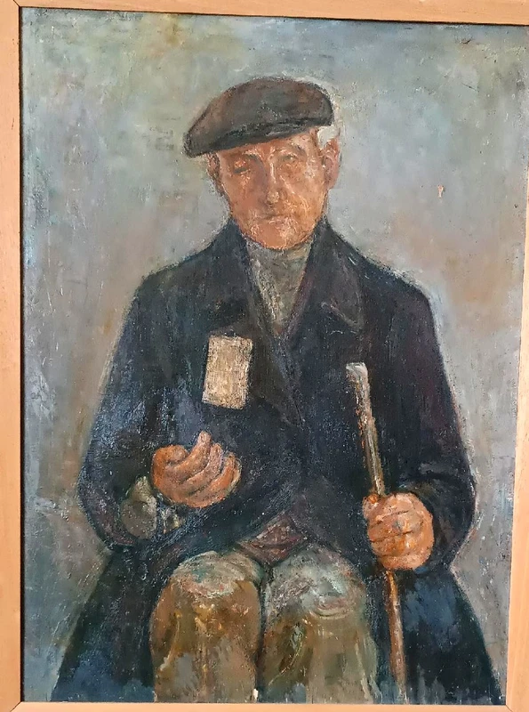 GRANDE HUILE SUR TABLE FERRUCCIO FERRI -1940 - "LE CIECO" PUBLIÉE