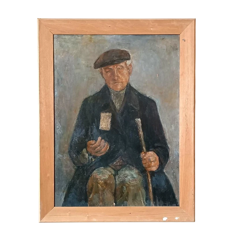 GRANDE HUILE SUR TABLE FERRUCCIO FERRI -1940 - "LE CIECO" PUBLIÉE