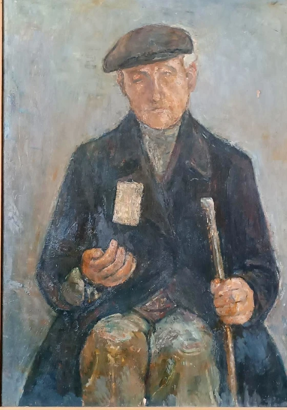 GRANDE HUILE SUR TABLE FERRUCCIO FERRI -1940 - "LE CIECO" PUBLIÉE