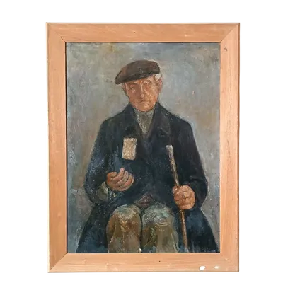 GRANDE HUILE SUR TABLE FERRUCCIO FERRI -1940 - "LE CIECO" PUBLIÉE