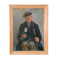 GRANDE HUILE SUR TABLE FERRUCCIO FERRI -1940 - "LE CIECO" PUBLIÉE