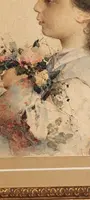 portrait d'une jeune fille ,Alessandro Rontini Florence (1854 -1933)
