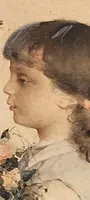 portrait d'une jeune fille ,Alessandro Rontini Florence (1854 -1933)