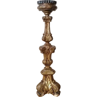 Antique gilded wooden candlestick Louis XIV -XVIII CENTURY