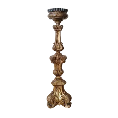 Antique gilded wooden candlestick Louis XIV -XVIII CENTURY