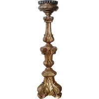 Bougeoir ancien Louis XIV en bois doré - 18e SIÈCLE