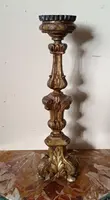 Bougeoir ancien Louis XIV en bois doré - 18e SIÈCLE