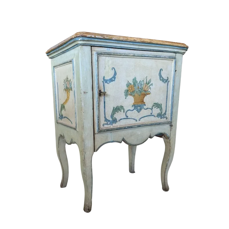Genoese lacquered and painted bedside table - First half of the 18th century