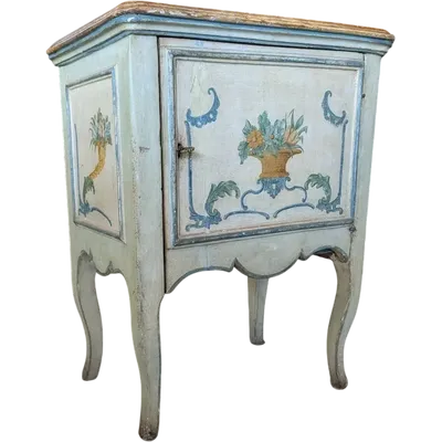 Genoese lacquered and painted bedside table - First half of the 18th century