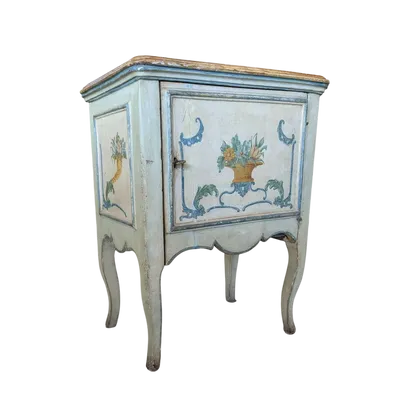 Genoese lacquered and painted bedside table - First half of the 18th century