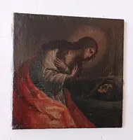 Antico olio SU tela raffigurante Maddalena XVIII secolo Scuola italiana