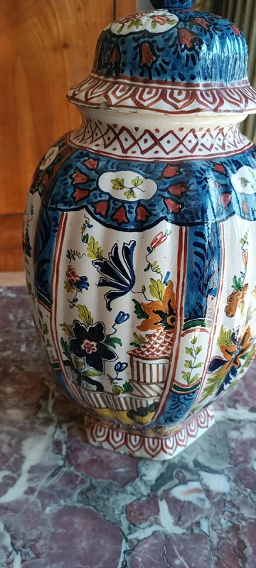VASE ANTIQUE EN POTERIE TERRAGLIA EUROPE XIX SIECLE