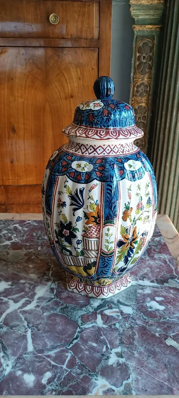 VASE ANTIQUE EN POTERIE TERRAGLIA EUROPE XIX SIECLE