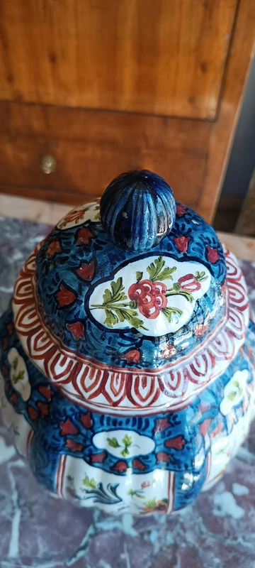 VASE ANTIQUE EN POTERIE TERRAGLIA EUROPE XIX SIECLE