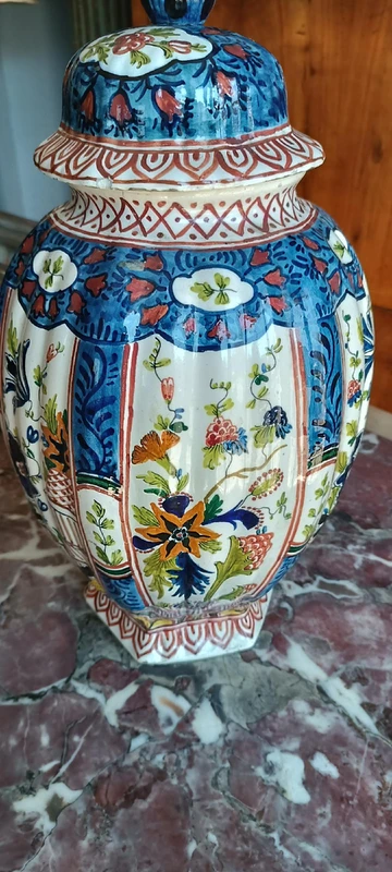 VASE ANTIQUE EN POTERIE TERRAGLIA EUROPE XIX SIECLE