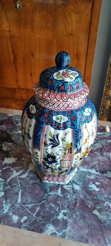 VASE ANTIQUE EN POTERIE TERRAGLIA EUROPE XIX SIECLE