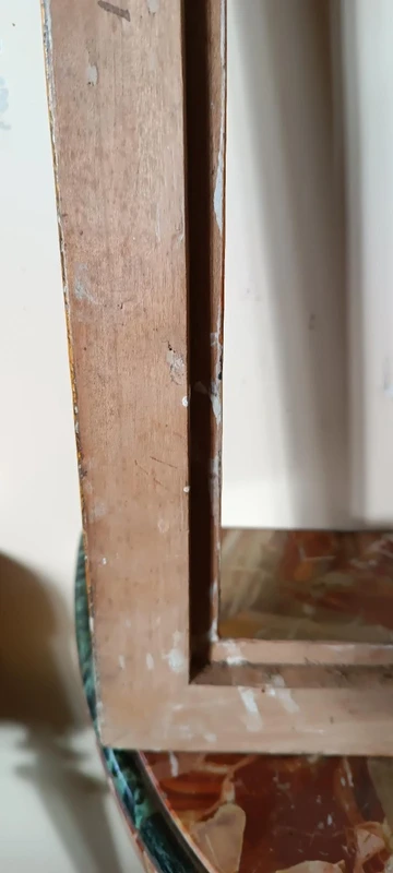 Cadre laqué toscan ancien 18e siècle