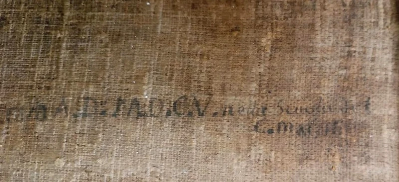 Antico dipinto olio su tela datato 1605 - Scuola Toscana-San Luigi Gonzaga-scuola del Manetti